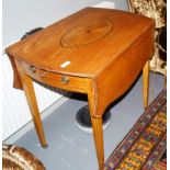 EDWARDIAN MARQUETRY PEMBROKE TABLE