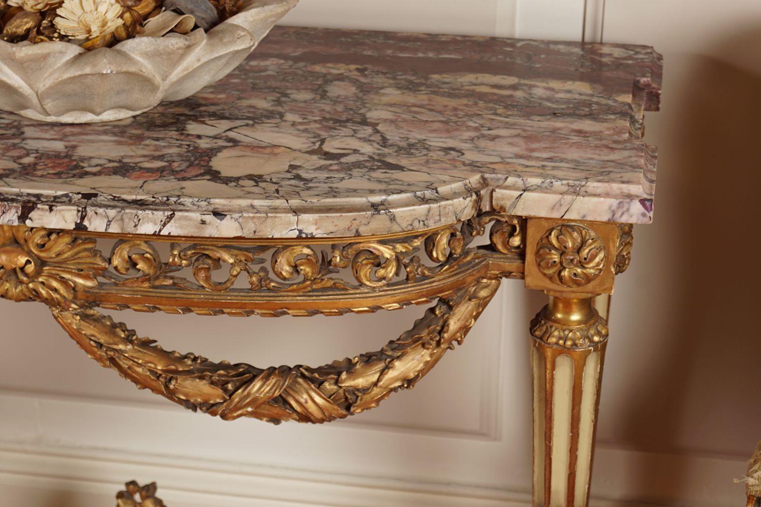 19TH-CENTURY CARVED GILTWOOD CONSOLE TABLE - Bild 2 aus 3