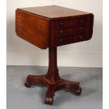 WILLIAM IV MAHOGANY WORKTABLE