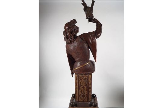 19TH-CENTURY CARVED WOOD SCULPTURE - Image 11 of 14