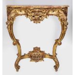 19TH-CENTURY CARVED GILTWOOD CONSOLE TABLE