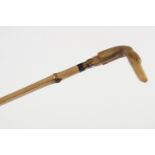 19TH-CENTURY BAMBOO WALKING STICK