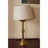 19TH-CENTURY BRASS TABLE LAMP