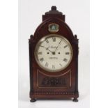 REGENCY MAHOGANY CASED BRACKET CLOCK