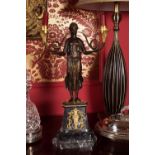 PAIR OF BRONZE & ORMOLU CANDELABRAS