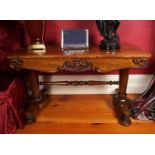 WILLIAM IV ROSEWOOD LIBRARY TABLE