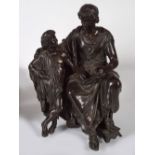 19TH-CENTURY BRONZE GRAND TOUR SCULPTURE GROUP