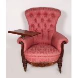 WILLIAM IV MAHOGANY READING CHAIR