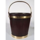 GEORGE III MAHOGANY PEAT BUCKET