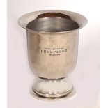 LARGE SILVER-PLATED CHAMPAGNE COOLER