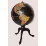 EARLY 20TH-CENTURY LIBRARY TERRESTRIAL GLOBE