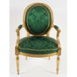 18TH-CENTURY GILT HEPPLEWHITE CHAIR