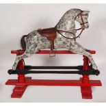 19TH-CENTURY POLYCHROME ROCKING HORSE