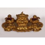 19TH-CENTURY FRENCH ORMOLU PEN & INK STAND