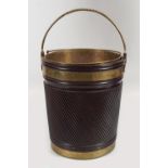 IRISH BRASS BOUND PEAT BUCKET