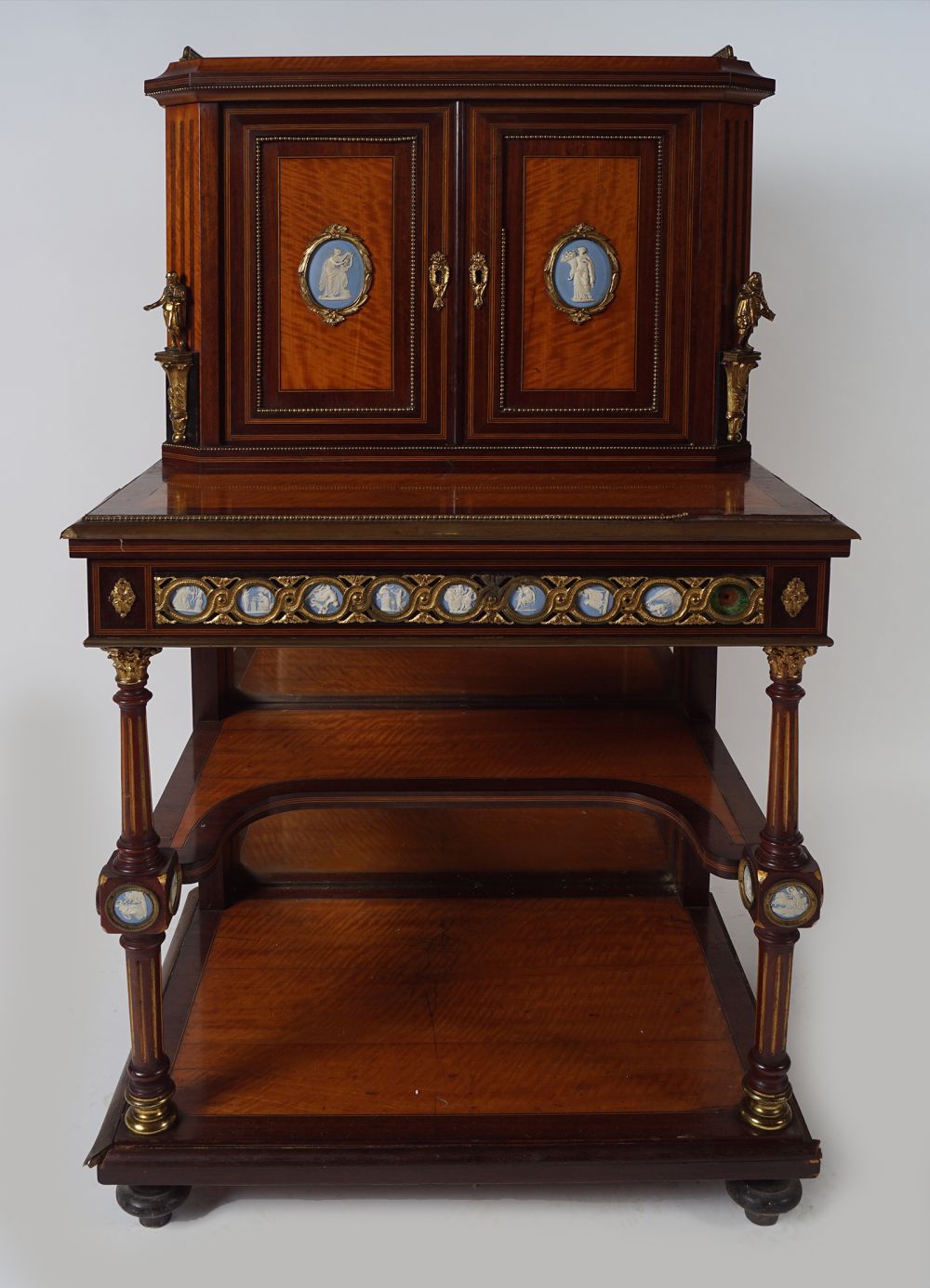 19TH-CENTURY SATINWOOD BONHEUR DU JOUR