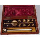 19TH-CENTURY MAHOGANY CASED HYDROMETER