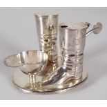 NOVELTY SILVER PLATE CONDIMENT SET