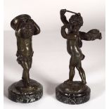 PAIR REGENCY BRONZE SCULPTURES