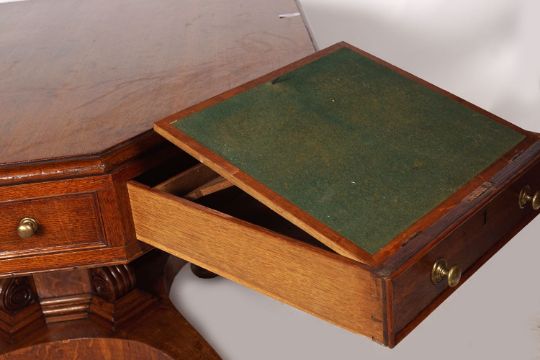 IRISH 19TH-CENTURY OAK RENT TABLE - Image 5 of 5