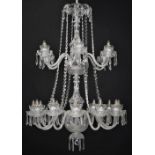 LARGE IRISH CRYSTAL CHANDELIER