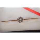 18 CT. GOLD & DIAMOND BAR TIE PIN