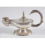 SILVER ALADDIN OIL LAMP