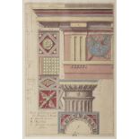 SET OF 10 COLOURED ARCHITECTURAL PRINTS