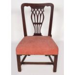 GEORGE III MAHOGANY CHIPPENDALE CHAIR
