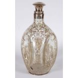 HAIGS WHISKEY SILVER OVERLAY FLASK