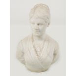 19TH-CENTURY STATUARY MARBLE BUST