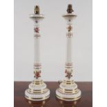 PAIR OF LARGE GERMAN PORCELAIN TABLE LAMPS