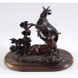 19TH-CENTURY BRONZE SCULPTURE GROUP