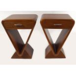 PAIR OF ROBUST ARCHITECTURAL LAMP TABLES
