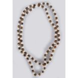 PEARL & TIGER'S EYE BEAD NECKLACE