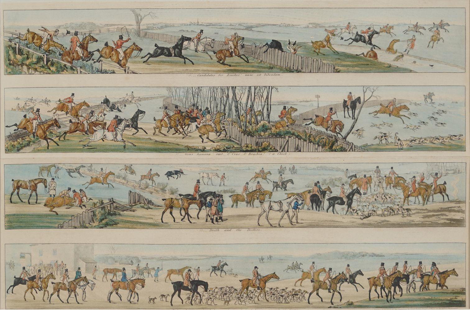 SET 3 EARLY 19TH-CENTURY COLOURED ENGRAVINGS