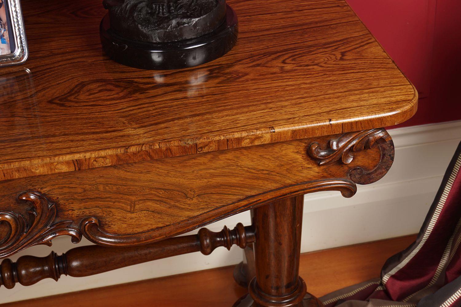 WILLIAM IV ROSEWOOD LIBRARY TABLE - Image 3 of 4