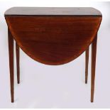 GEORGE III SATINWOOD CROSSBANDED PEMBROKE TABLE