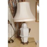 PAIR OF PORCELAIN TABLE LAMPS