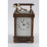 19TH-CENTURY FRENCH BRASS CARRIAGE CLOCK