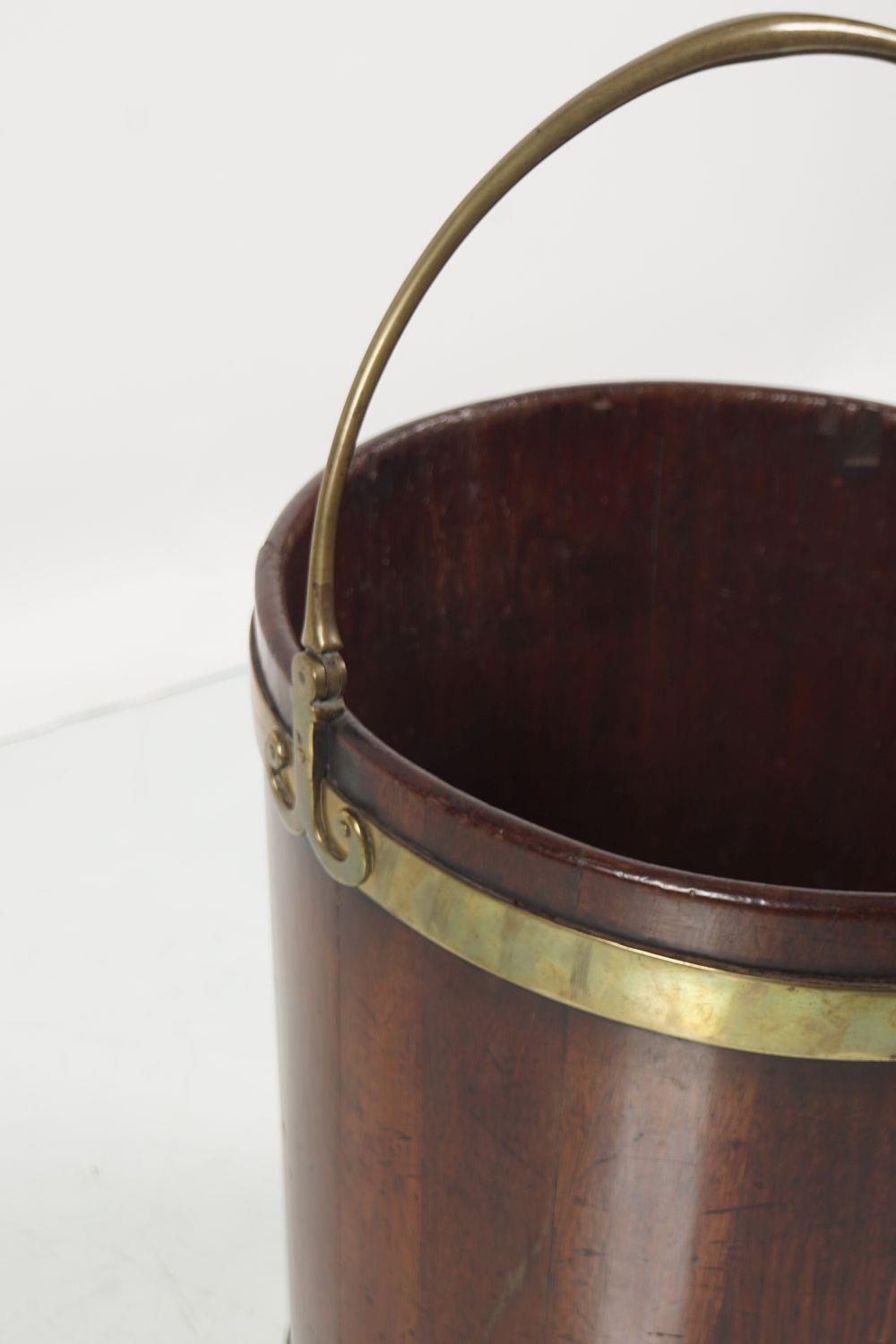 IRISH GEORGE III BRASS BOUND PLATE BUCKET - Image 2 of 2