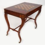 REGENCY ROSEWOOD COMBINATION GAMES/LIBRARY TABLE