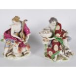 PAIR 19TH-CENTURY GERMANY PORCELAIN FIGURES