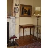 PAIR OF SATINWOOD & PAINTED GAMES TABLES