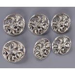 6 SILVER BUTTONS