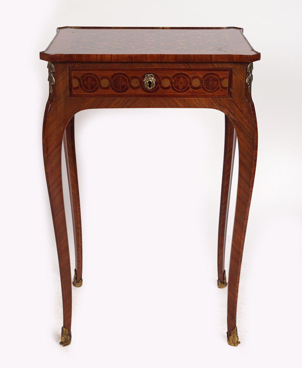 19TH-CENTURY FRENCH PARQUETRY OCCASIONAL TABLE