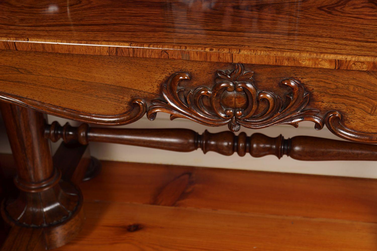 WILLIAM IV ROSEWOOD LIBRARY TABLE - Image 4 of 4
