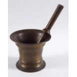 18TH-CENTURY BRONZE PESTLE & MORTAR