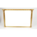 REGENCY STYLE GILT FRAMED OVERMANTEL MIRROR