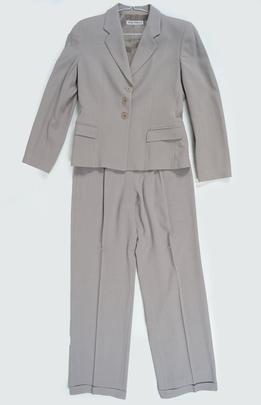 EMPORIO ARMANI VIRGIN FINE WOOL TROUSER SUIT